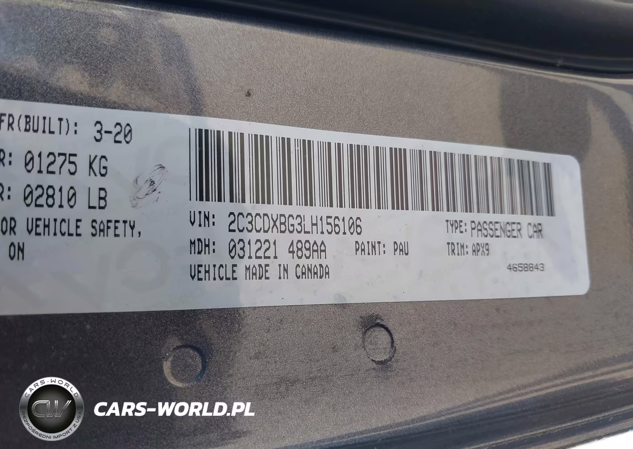 2020 Dodge Charger Sxt Rwd VIN:2C3CDXBG3LH156106 - 9
