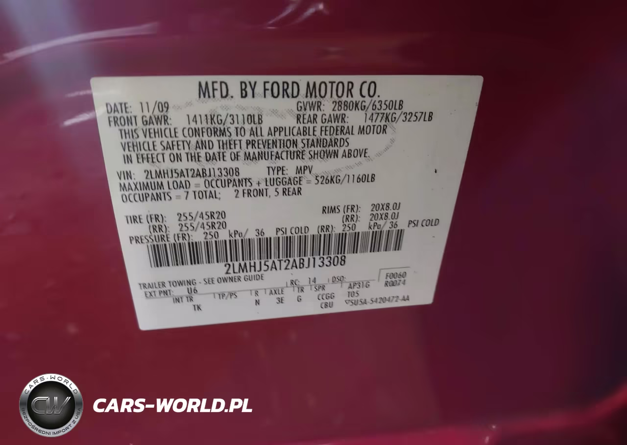 2010 Lincoln Mkt Ecoboost VIN:2LMHJ5AT2ABJ13308 - 9