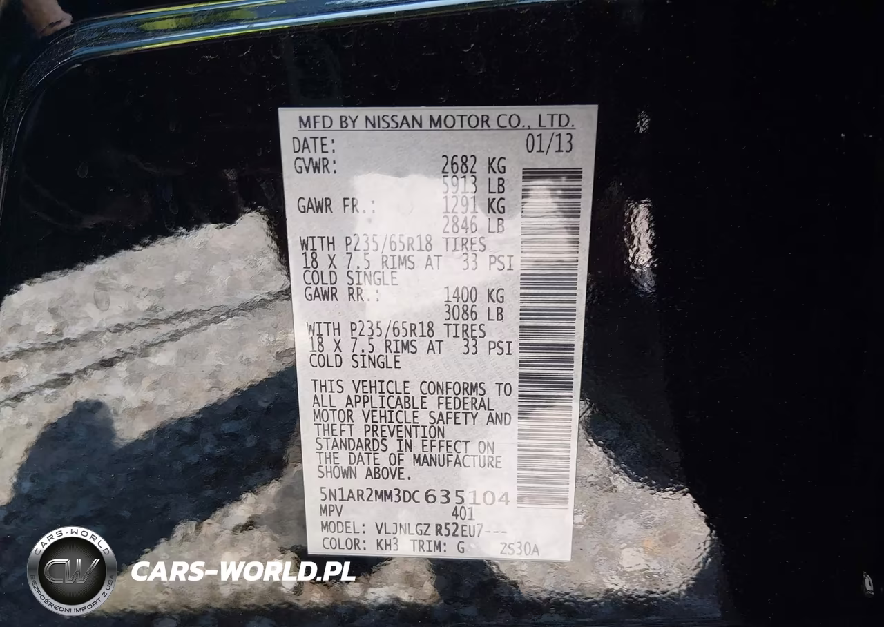 2013 Nissan Pathfinder Sl VIN:5N1AR2MM3DC635104 - 9