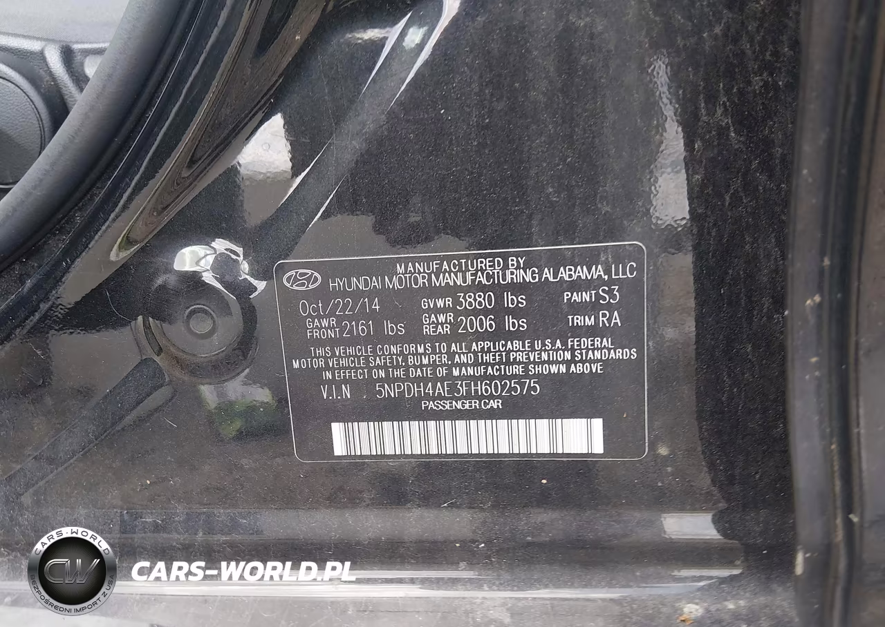 2015 Hyundai Elantra Se VIN:5NPDH4AE3FH602575 - 9
