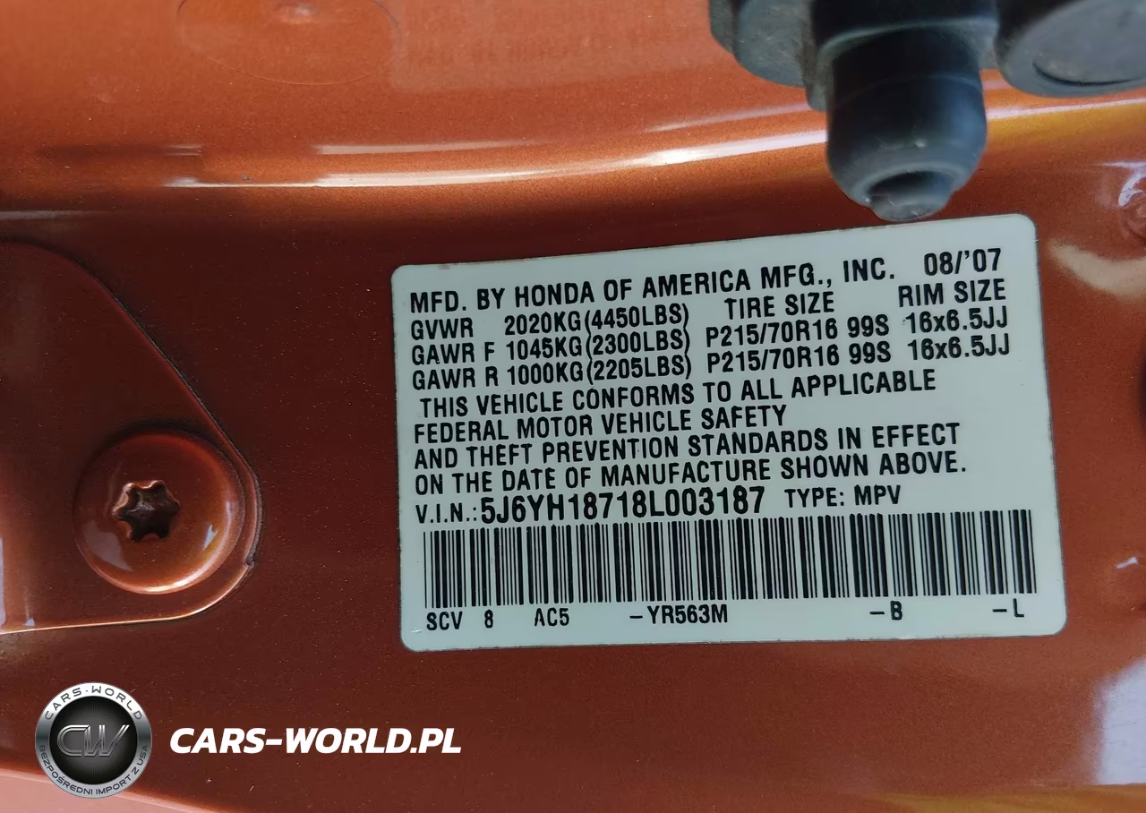 2008 Honda Element Ex VIN:5J6YH18718L003187 - 9