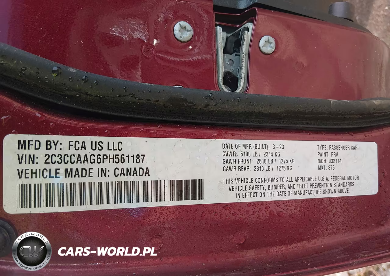 2023 Chrysler 300 Touring VIN:2C3CCAAG6PH561187 - 9