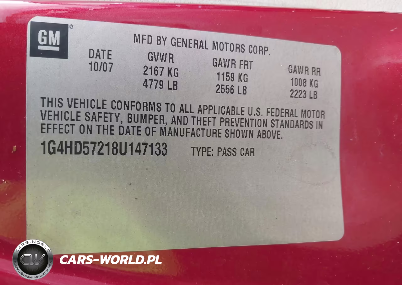 2008 Buick Lucerne Cxl VIN:1G4HD57218U147133 - 9