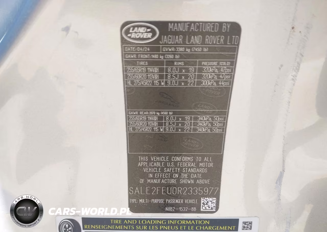 2024 Land Rover Defender 130 P400 X-Dynamic Se VIN:SALE2FEU0R2335977 - 9