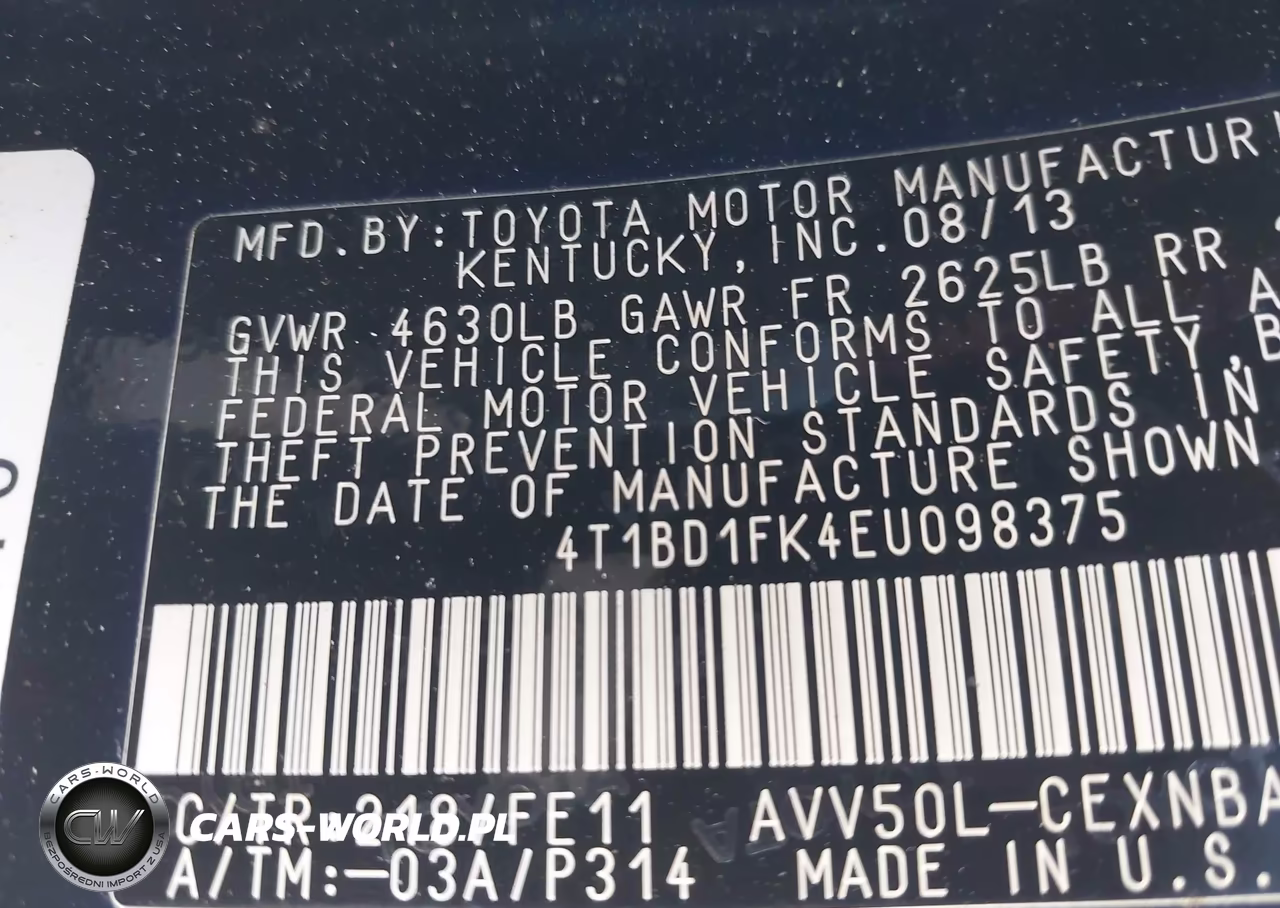 2014 Toyota Camry Hybrid Le VIN:4T1BD1FK4EU098375 - 9
