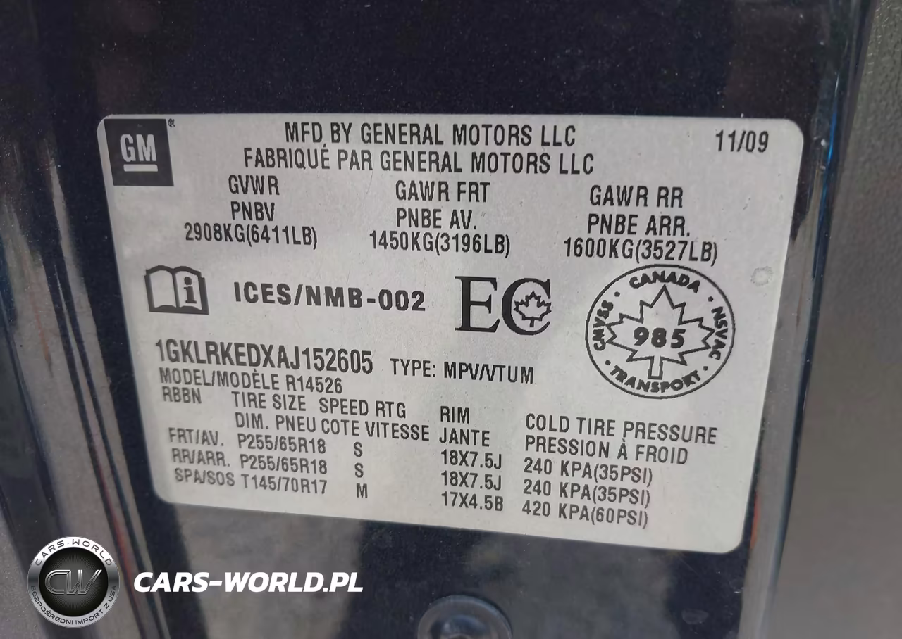 2010 GMC Acadia Sl VIN:1GKLRKEDXAJ152605 - 9