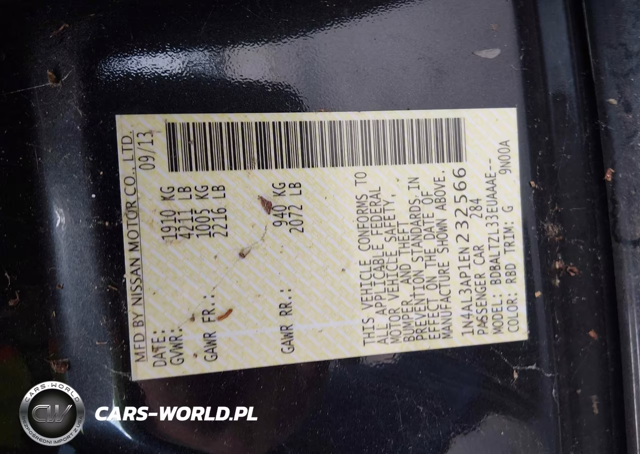 2014 Nissan Altima 2.5 Sv VIN:1N4AL3AP1EN232566 - 9