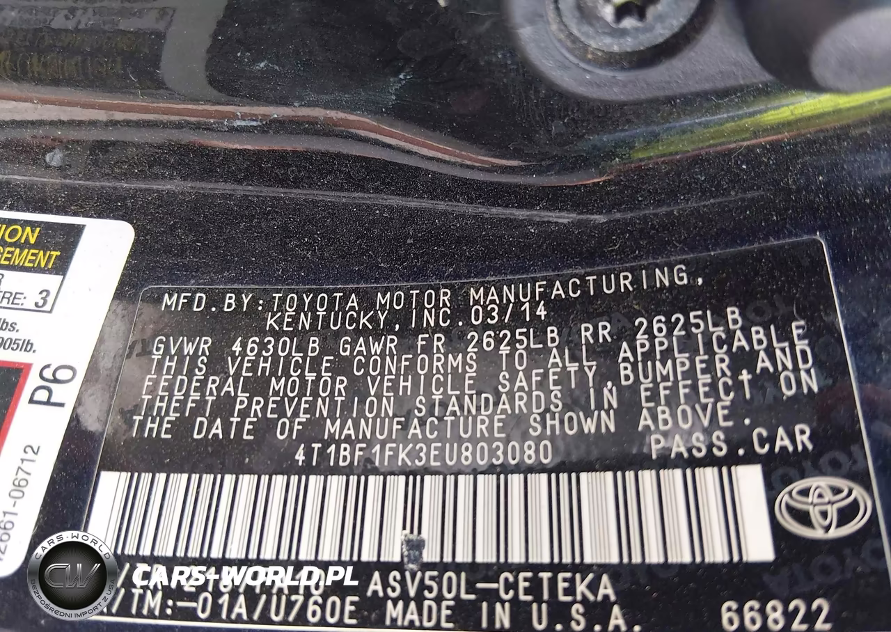 2014 Toyota Camry L VIN:4T1BF1FK3EU803080 - 9
