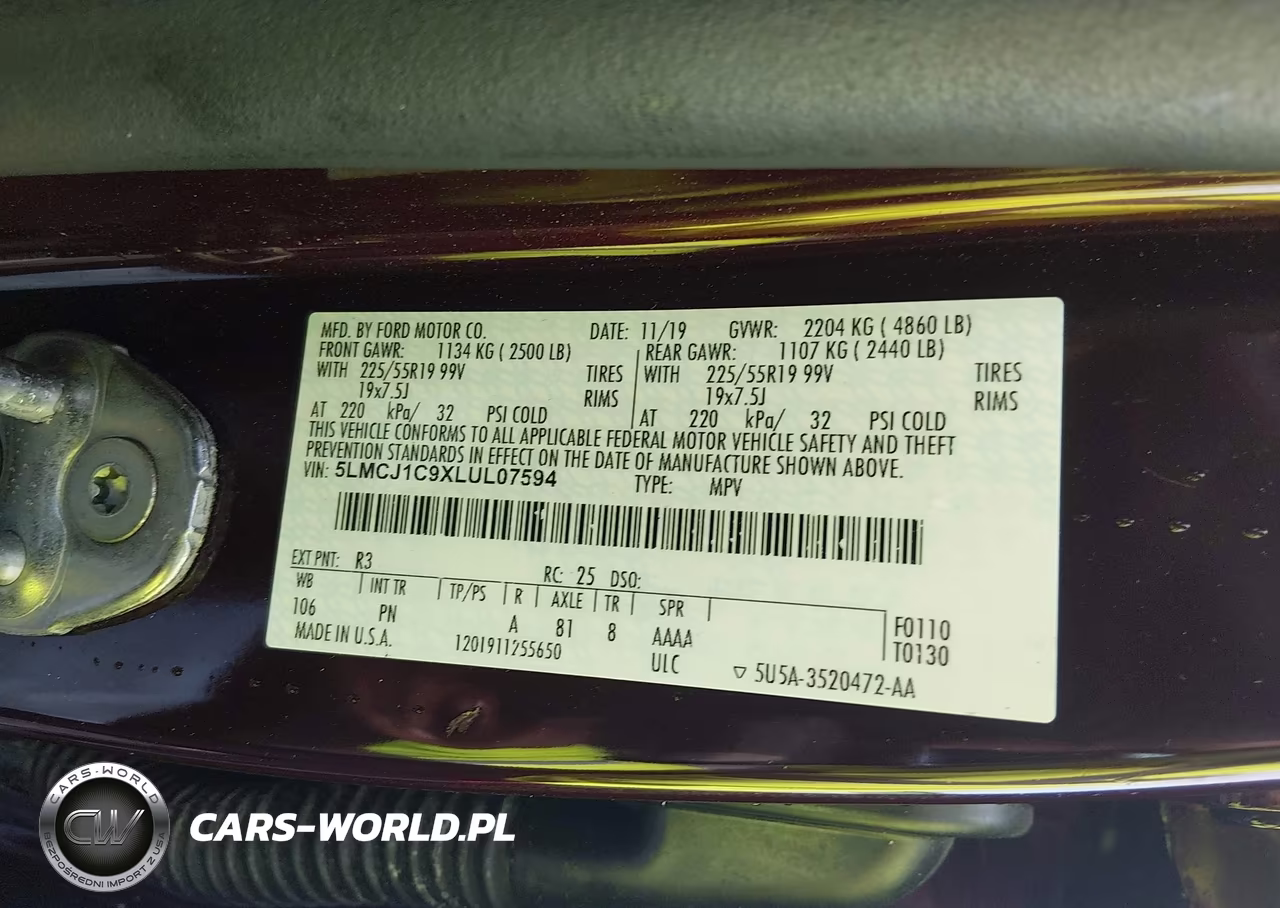 2020 Lincoln Corsair Standard VIN:5LMCJ1C9XLUL07594 - 9