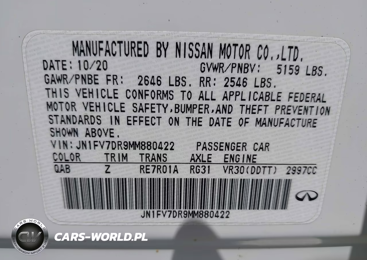 2021 Infiniti Q50 Red Sport 400 Awd VIN:JN1FV7DR9MM880422 - 9