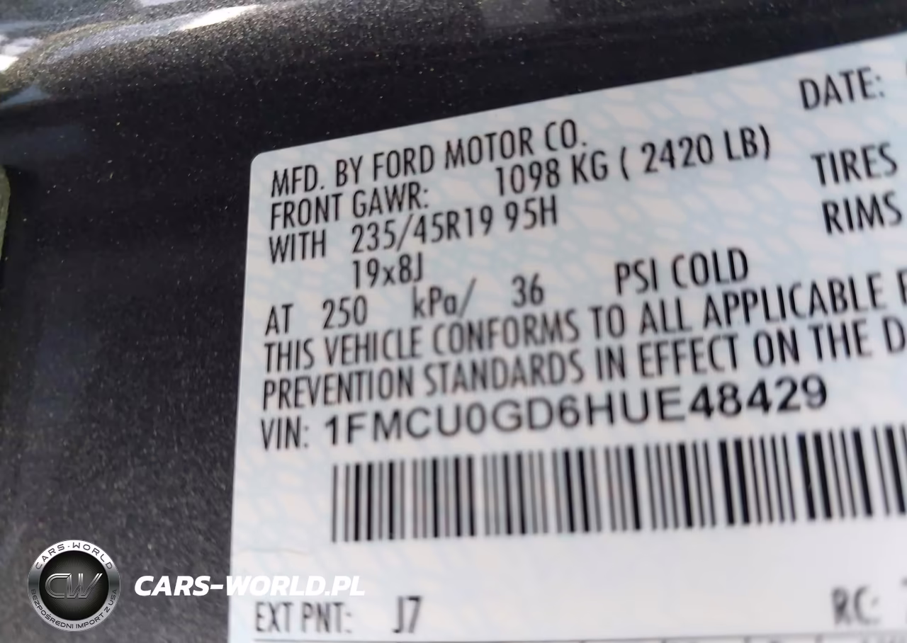 2017 Ford Escape Se VIN:1FMCU0GD6HUE48429 - 9