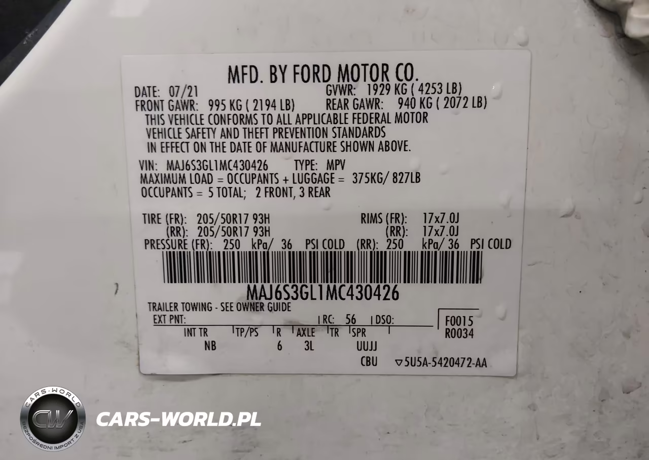 2021 Ford Ecosport Se VIN:MAJ6S3GL1MC430426 - 9