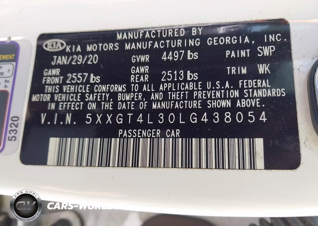 2020 Kia Optima S VIN:5XXGT4L30LG438054 - 9