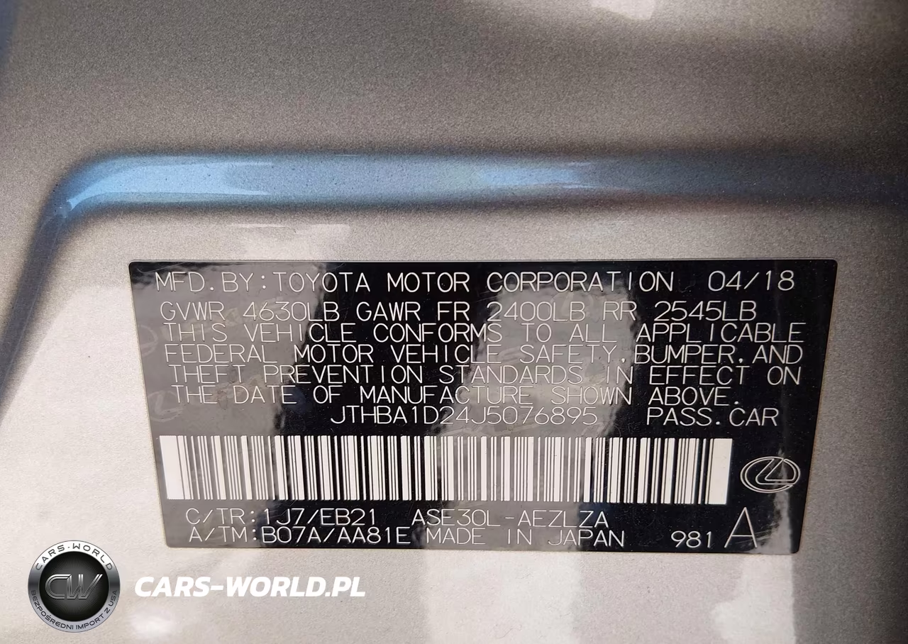 2018 Lexus Is 300 VIN:JTHBA1D24J5076895 - 9