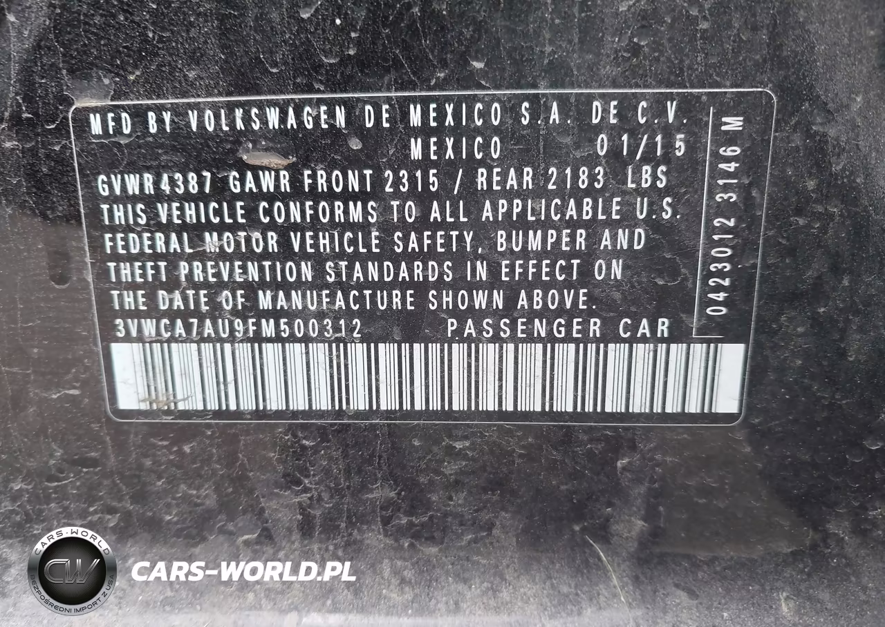 2015 Volkswagen Golf Sportwagen Tdi Sel 4-Door VIN:3VWCA7AU9FM500312 - 9