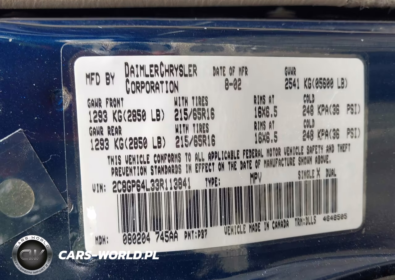2003 Chrysler Town & Country Limited VIN:2C8GP64L33R113841 - 9