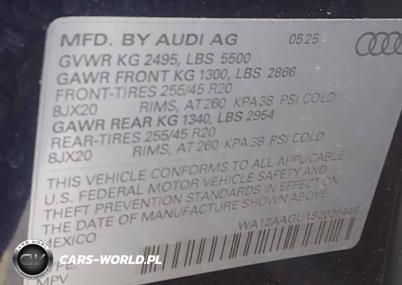 2025 Audi All-New Q5 Premium Plus Tfsi Quattro S Tronic VIN:WA12AAGU1S2036446 - 9