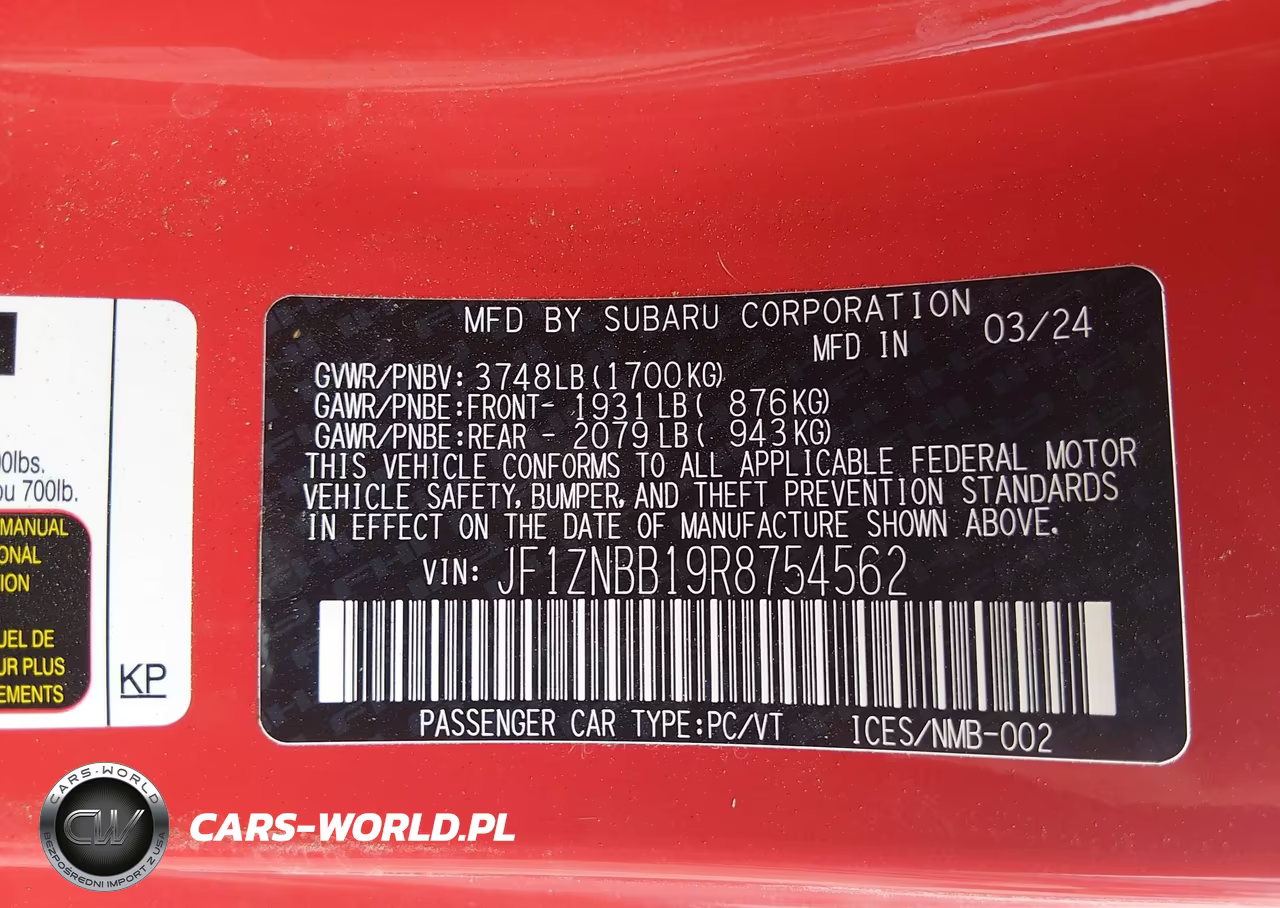 2024 Toyota Gr86 VIN:JF1ZNBB19R8754562 - 9