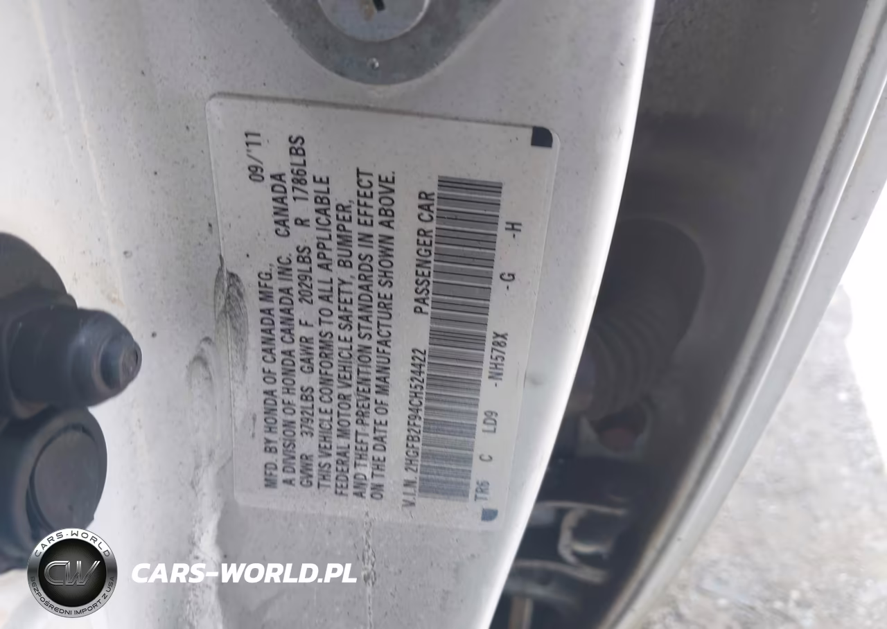 2012 Honda Civic Ex-L VIN:2HGFB2F94CH524422 - 9