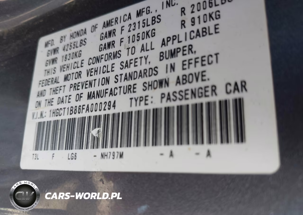 2015 Honda Accord Ex-L VIN:1HGCT1B86FA000294 - 9