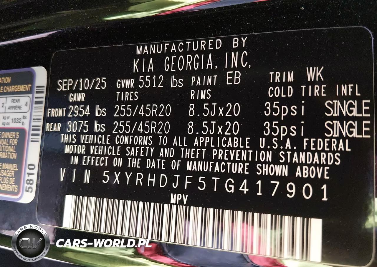 2026 Kia Sorento X-Line Ex VIN:5XYRHDJF5TG417901 - 9