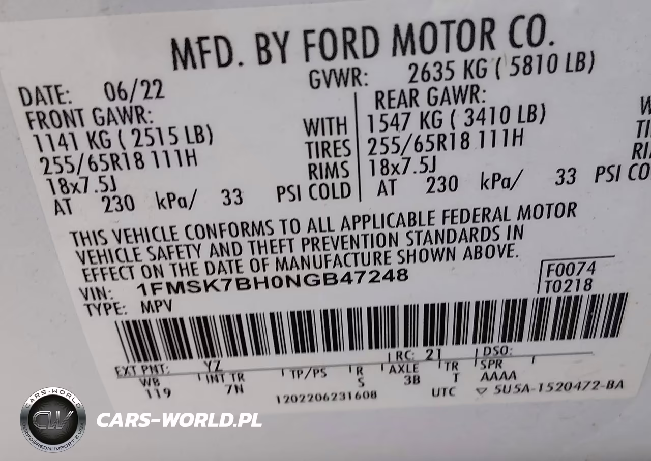 2022 Ford Explorer VIN:1FMSK7BH0NGB47248 - 9