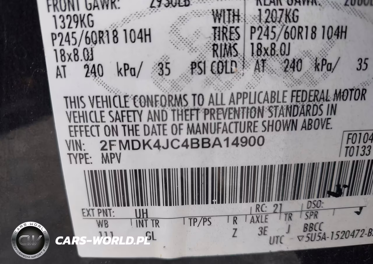 2011 Ford Edge Sel VIN:2FMDK4JC4BBA14900 - 9