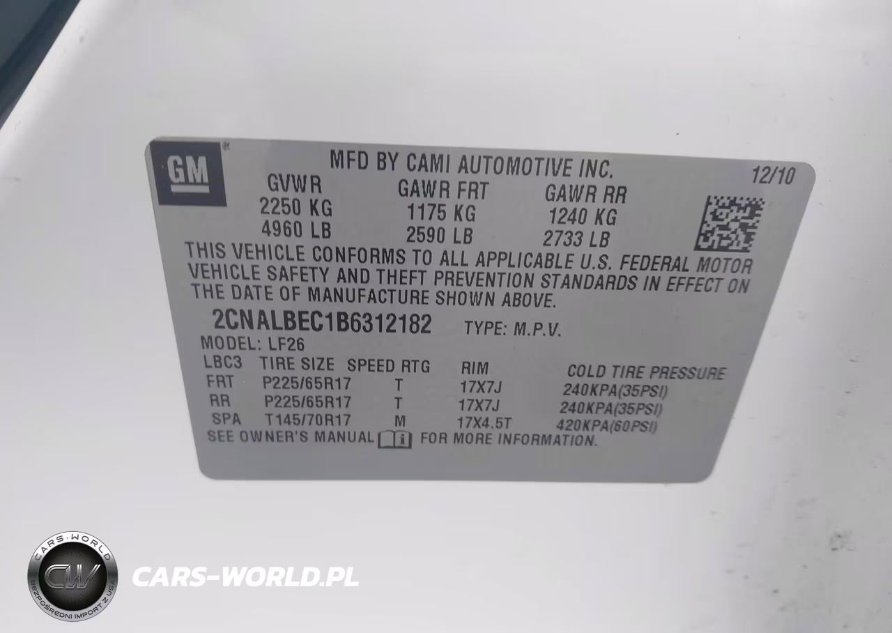 2011 Chevrolet Equinox Ls VIN:2CNALBEC1B6312182 - 9