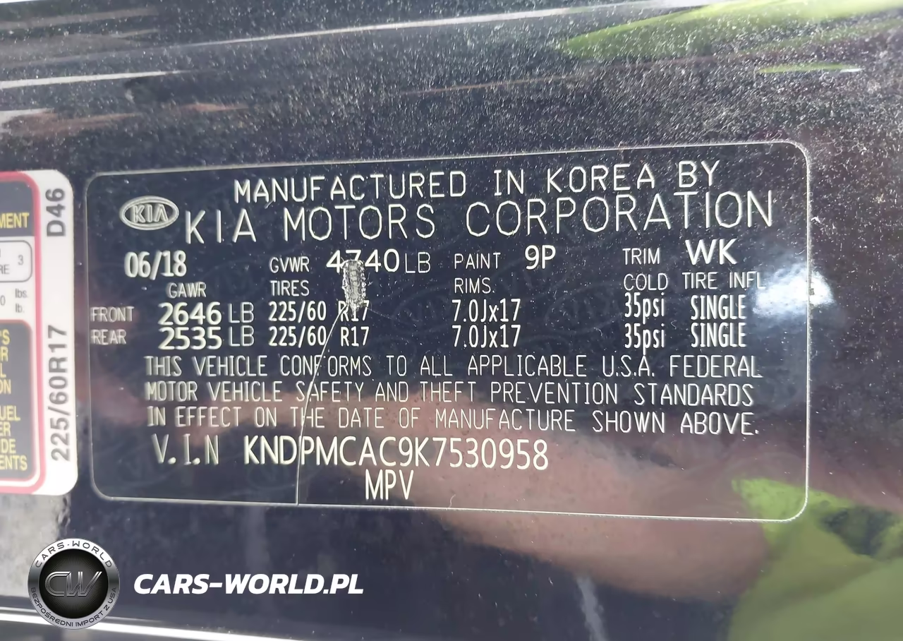 2019 Kia Sportage Lx VIN:KNDPMCAC9K7530958 - 9