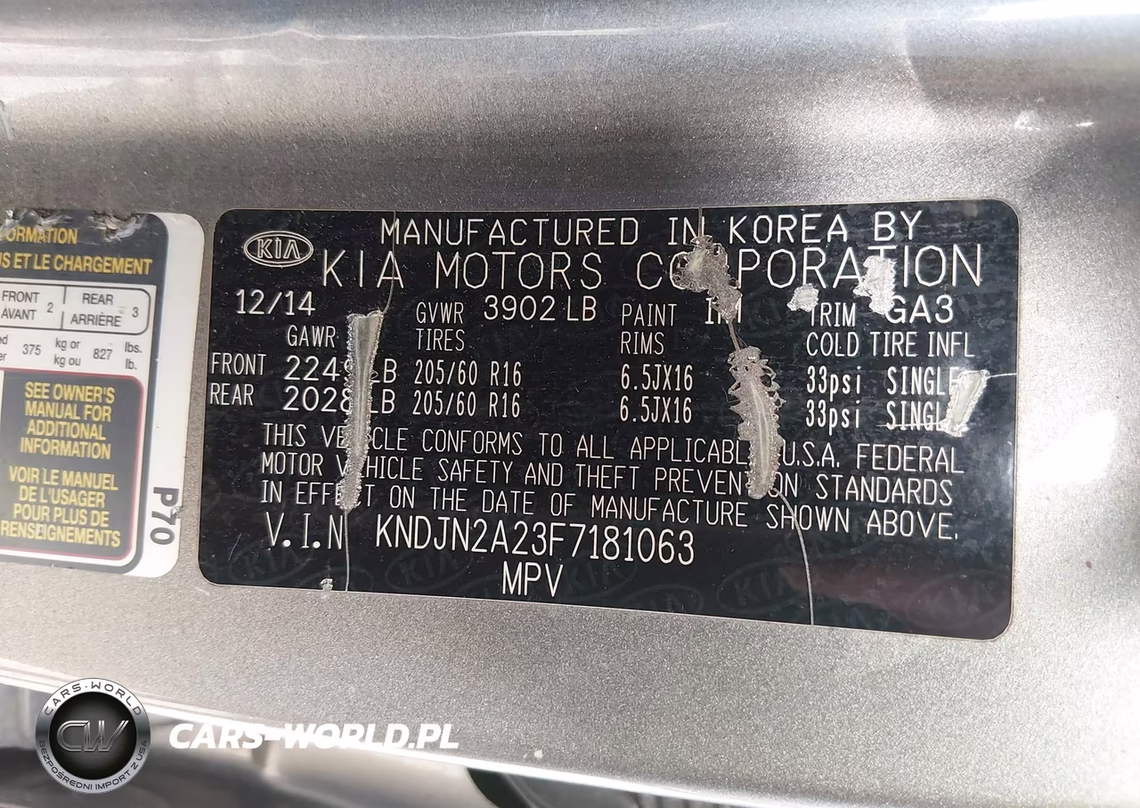 2015 Kia Soul VIN:KNDJN2A23F7181063 - 9