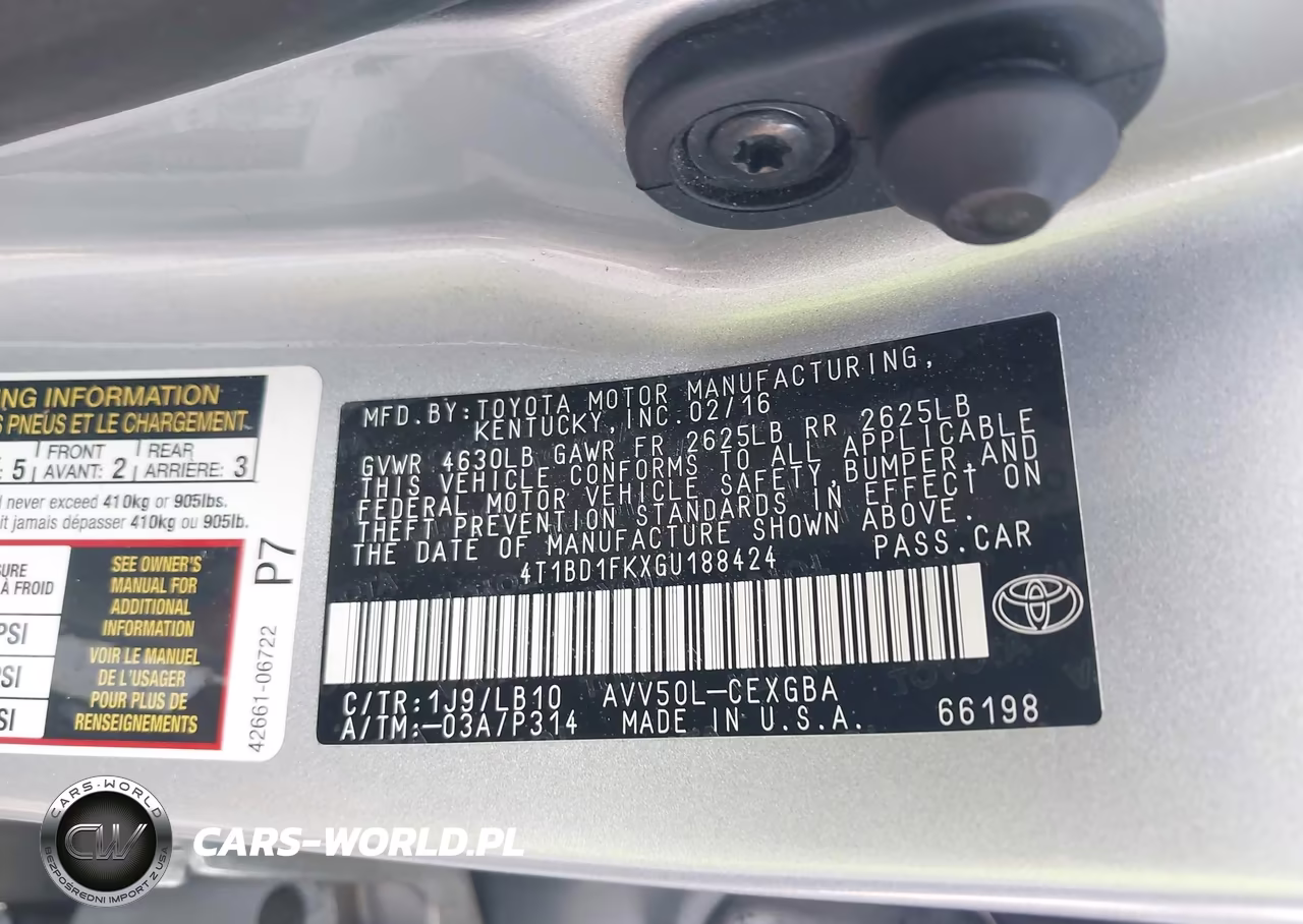 2016 Toyota Camry Hybrid Xle VIN:4T1BD1FKXGU188424 - 9