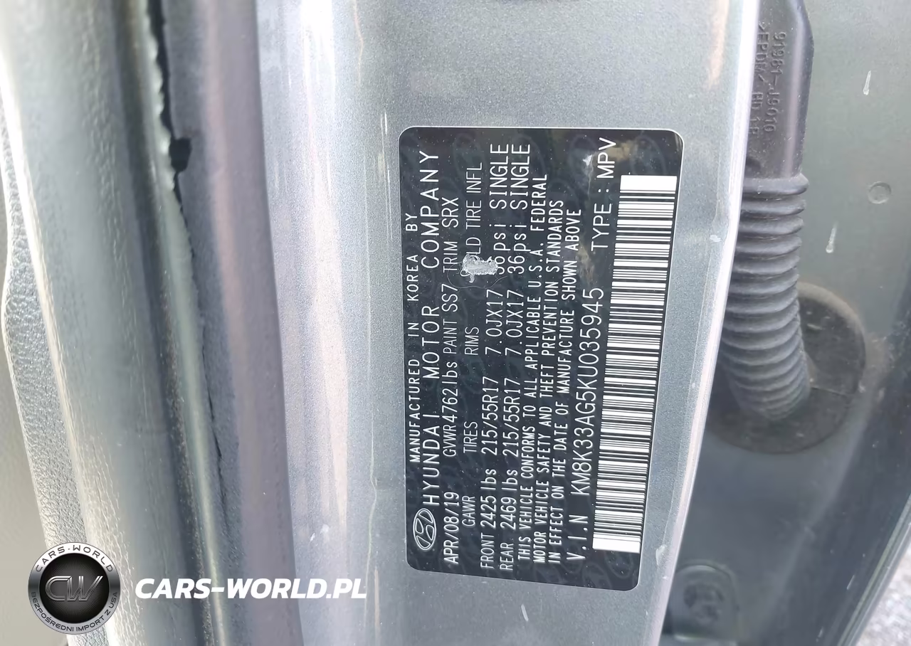 2019 Hyundai Kona Ev Limited VIN:KM8K33AG5KU035945 - 9