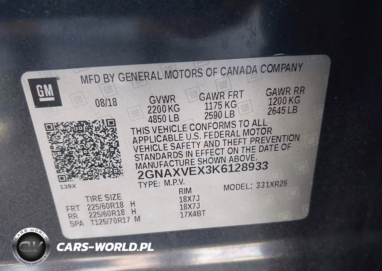 2019 Chevrolet Equinox Lt VIN:2GNAXVEX3K6128933 - 9