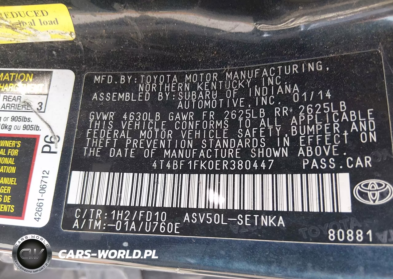 2014 Toyota Camry Le VIN:4T4BF1FK0ER380447 - 9