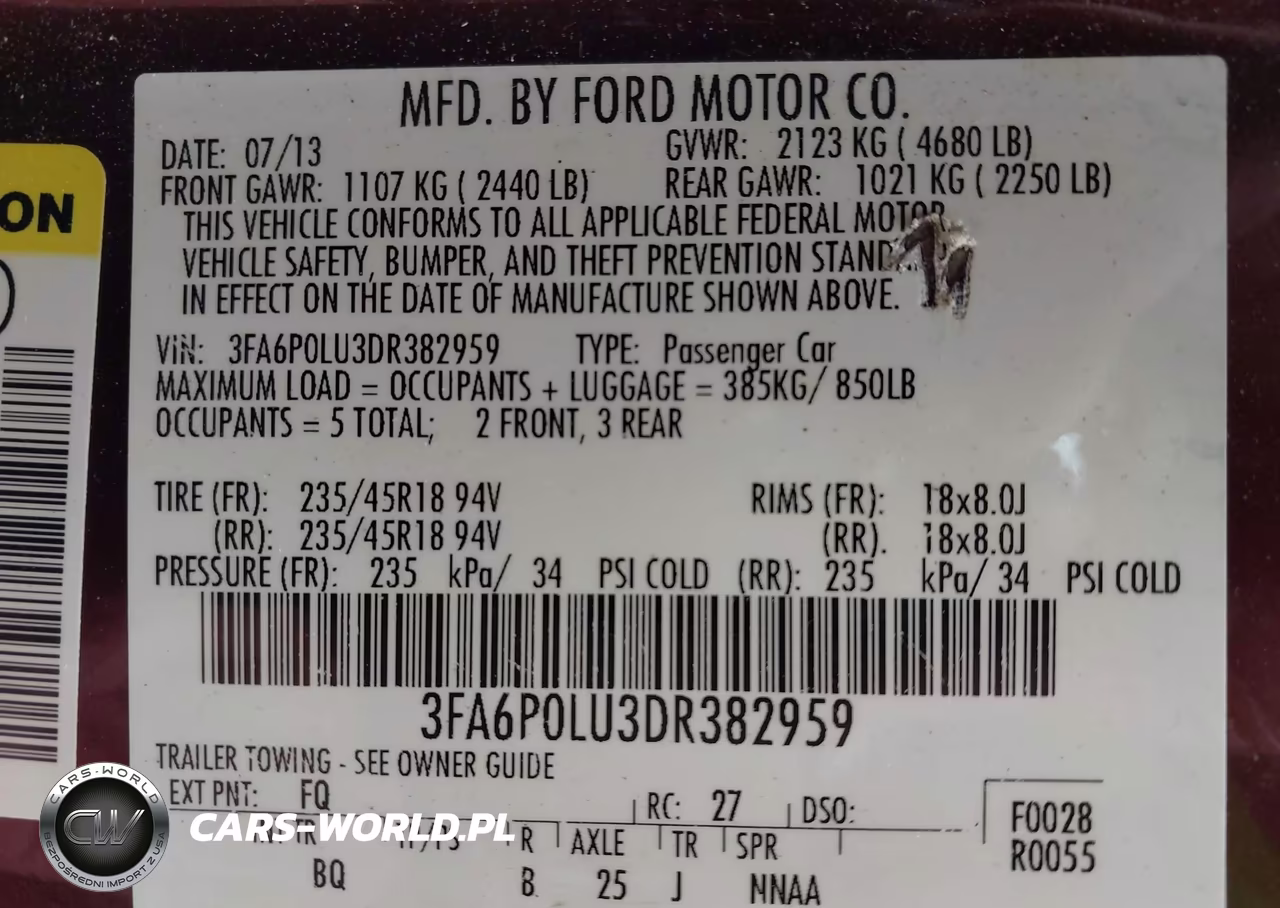 2013 Ford Fusion Hybrid Se VIN:3FA6P0LU3DR382959 - 9