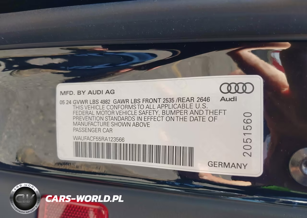 2024 Audi A5 Sportback Premium Plus 45 Tfsi Quattro S Tronic VIN:WAUFACF55RA123566 - 9