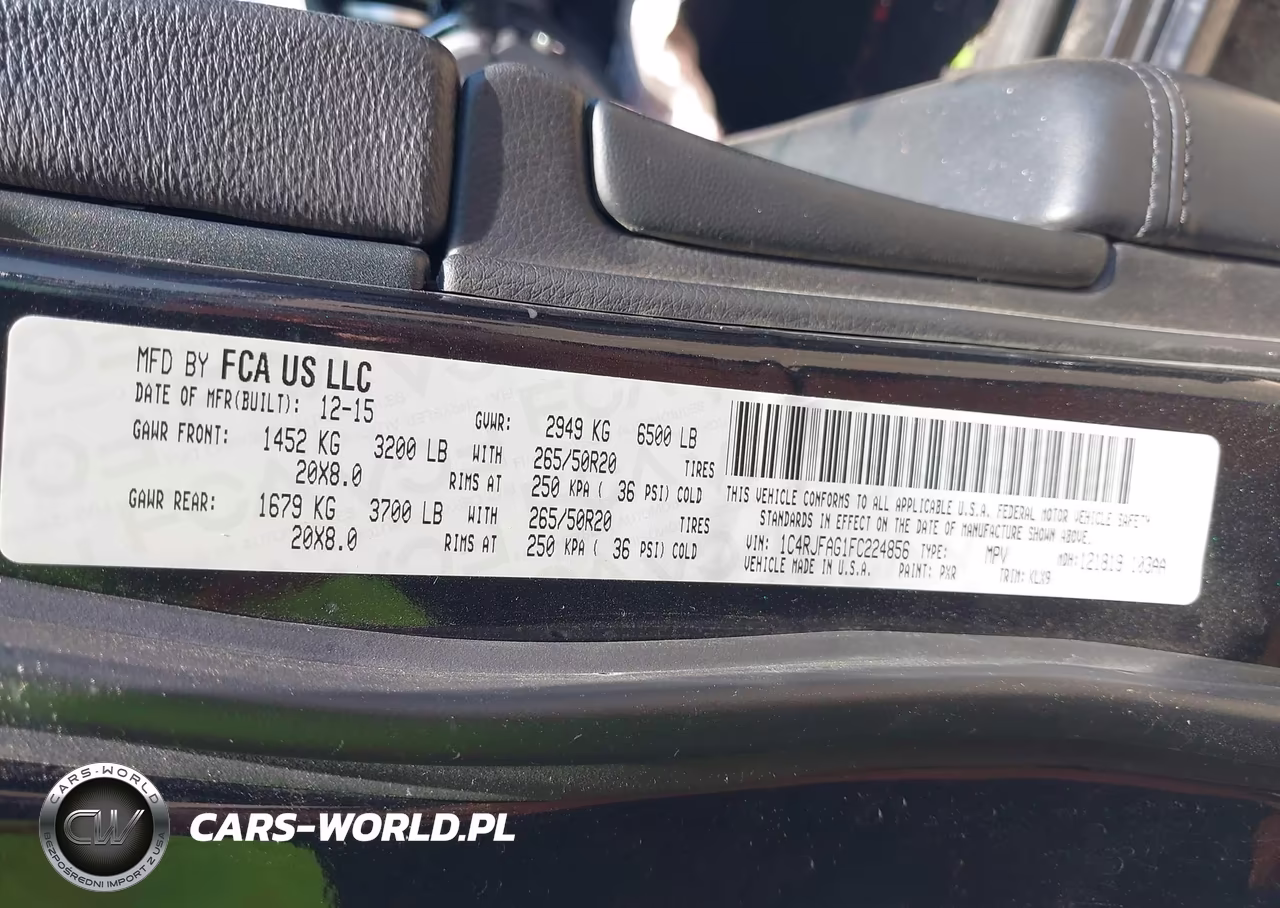 2015 Jeep Grand Cherokee Altitude VIN:1C4RJFAG1FC224856 - 9