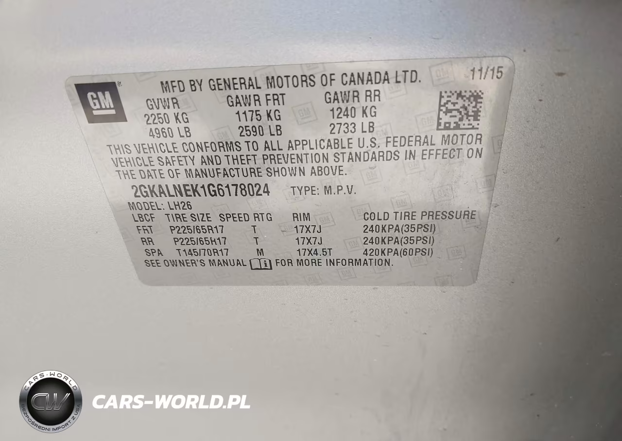 2016 GMC Terrain Sle-2 VIN:2GKALNEK1G6178024 - 9