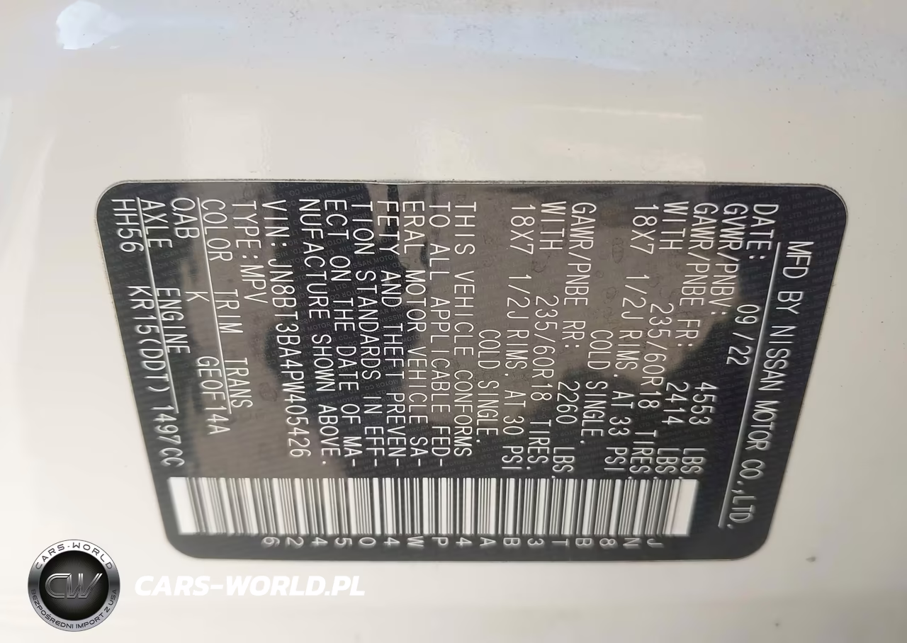2023 Nissan Rogue Sv Fwd VIN:JN8BT3BA4PW405426 - 9