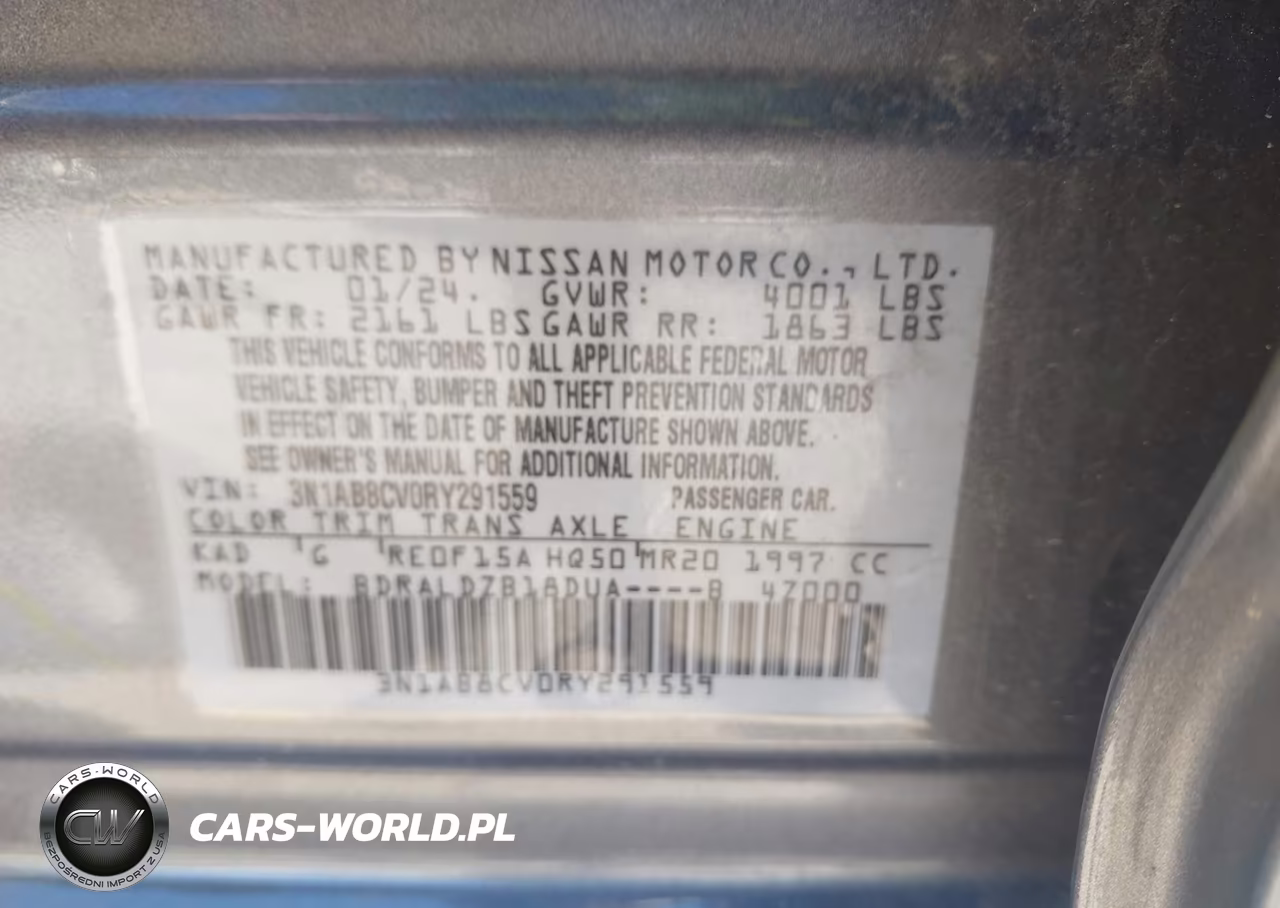 2024 Nissan Sentra Sv Xtronic Cvt VIN:3N1AB8CV0RY291559 - 9