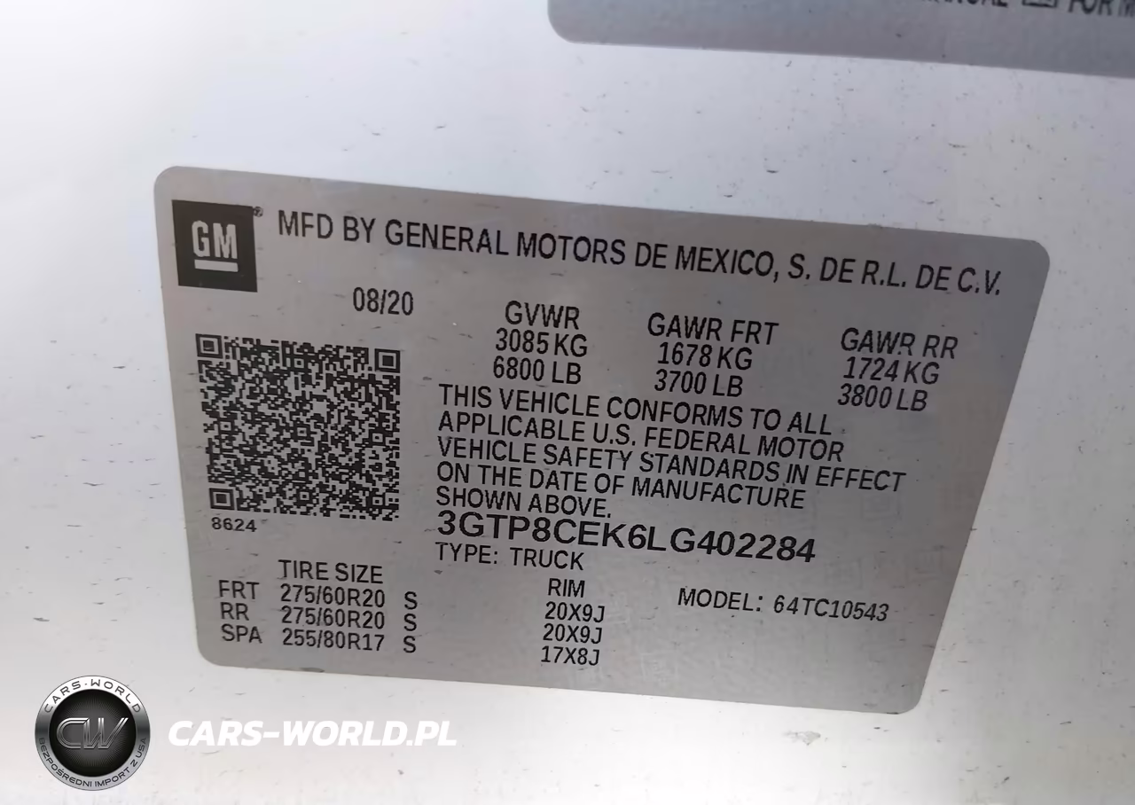 2020 GMC Sierra 1500 2Wd Short Box Elevation VIN:3GTP8CEK6LG402284 - 9