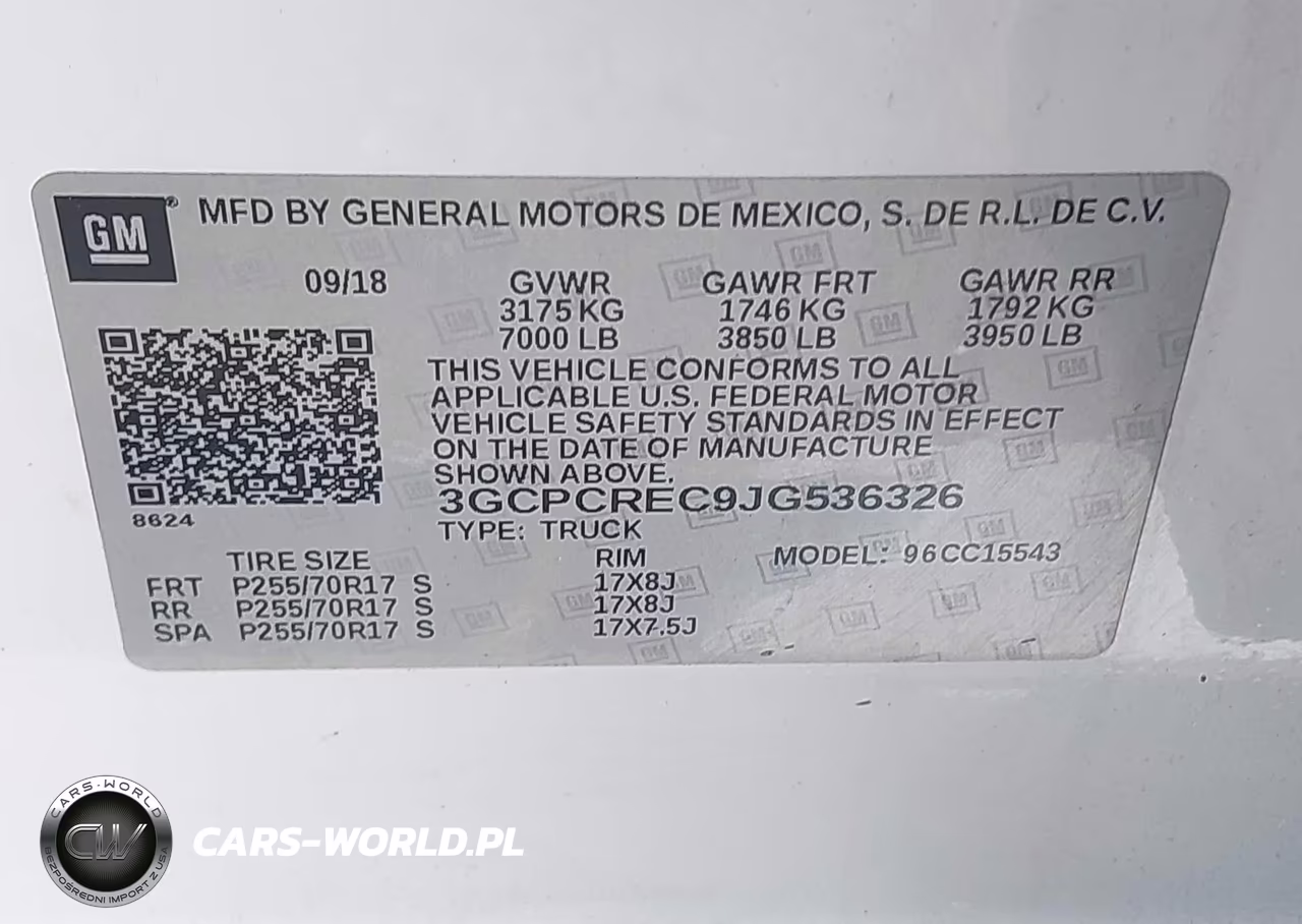2018 Chevrolet Silverado 1500 1Lt VIN:3GCPCREC9JG536326 - 9