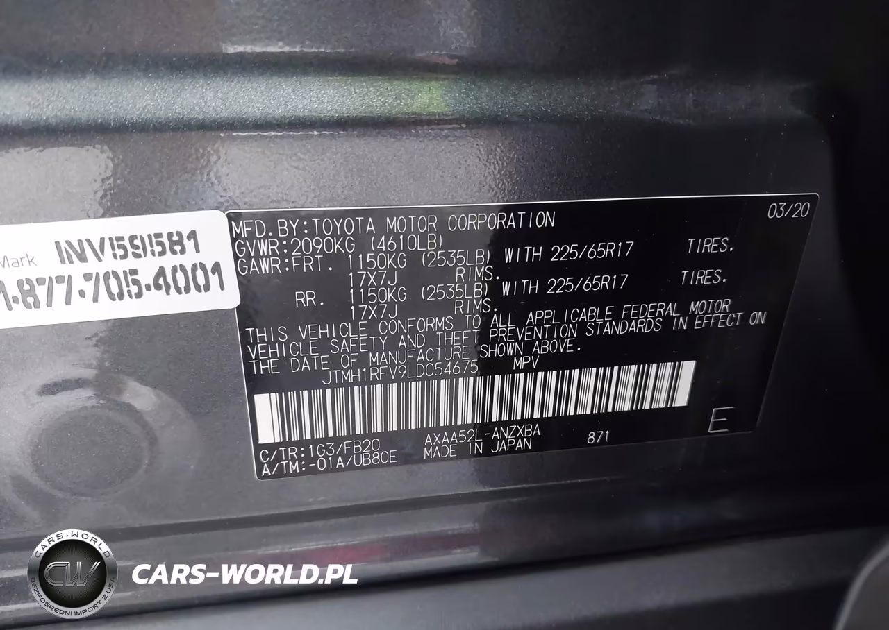 2020 Toyota Rav4 Le VIN:JTMH1RFV9LD054675 - 9