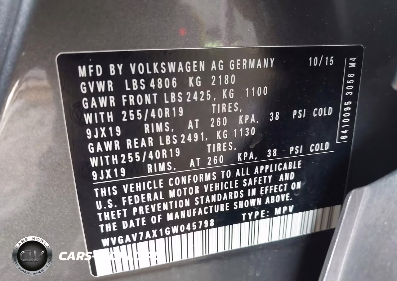 2016 Volkswagen Tiguan R-Line-S-Se-Sel VIN:WVGAV7AX1GW045798 - 9