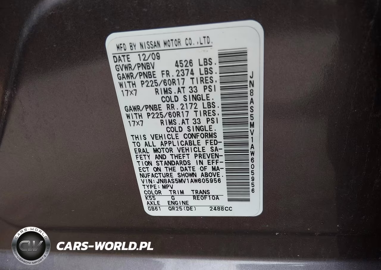 2010 Nissan Rogue Sl VIN:JN8AS5MV1AW605956 - 9
