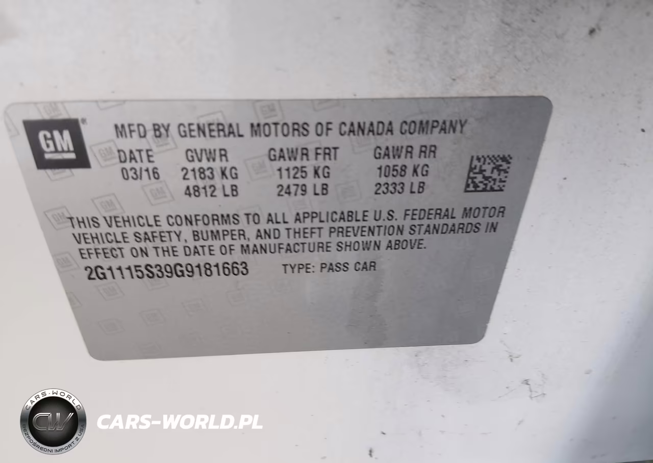 2016 Chevrolet Impala 2Lt VIN:2G1115S39G9181663 - 9