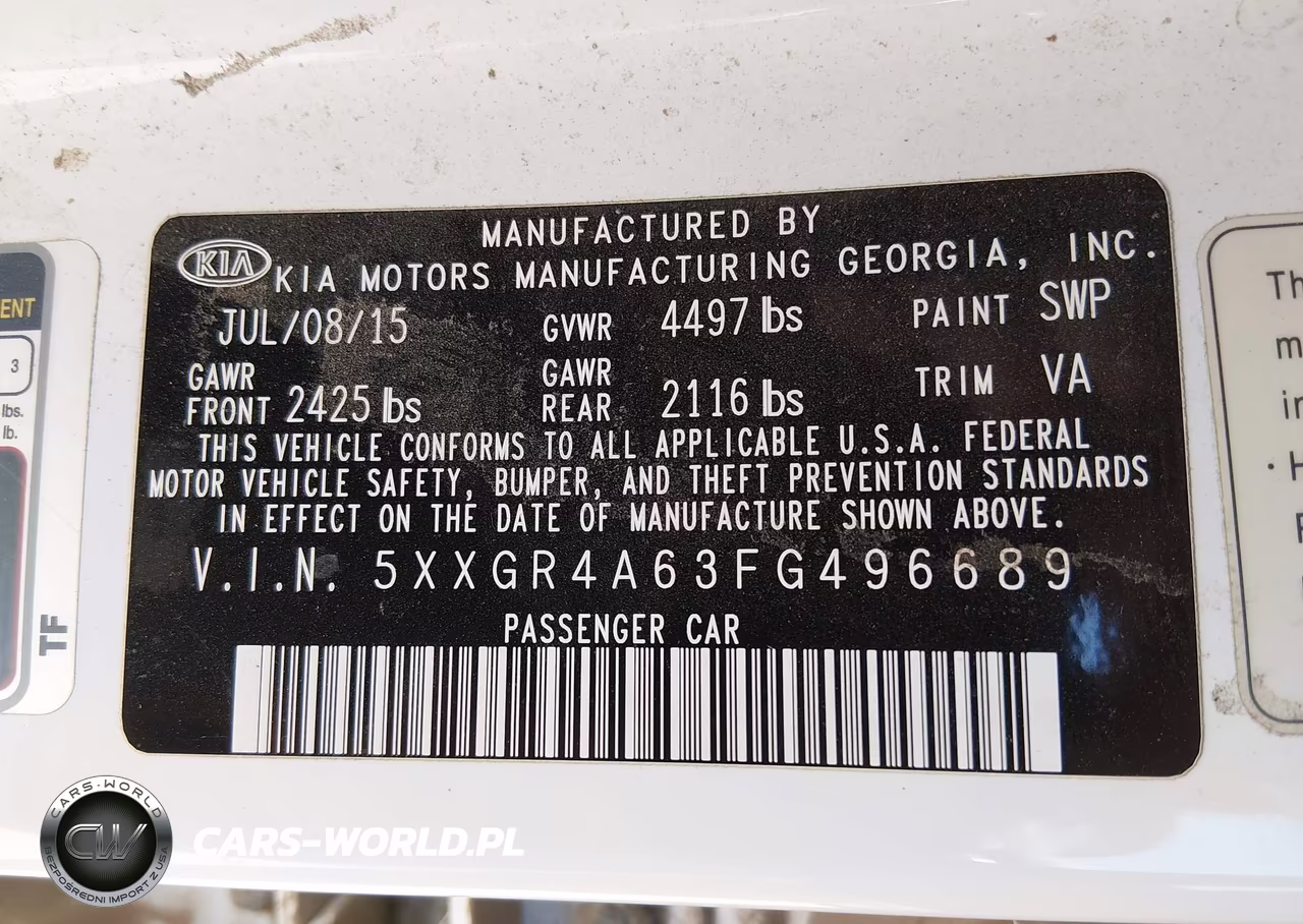 2015 Kia Optima Sx Turbo VIN:5XXGR4A63FG496689 - 9