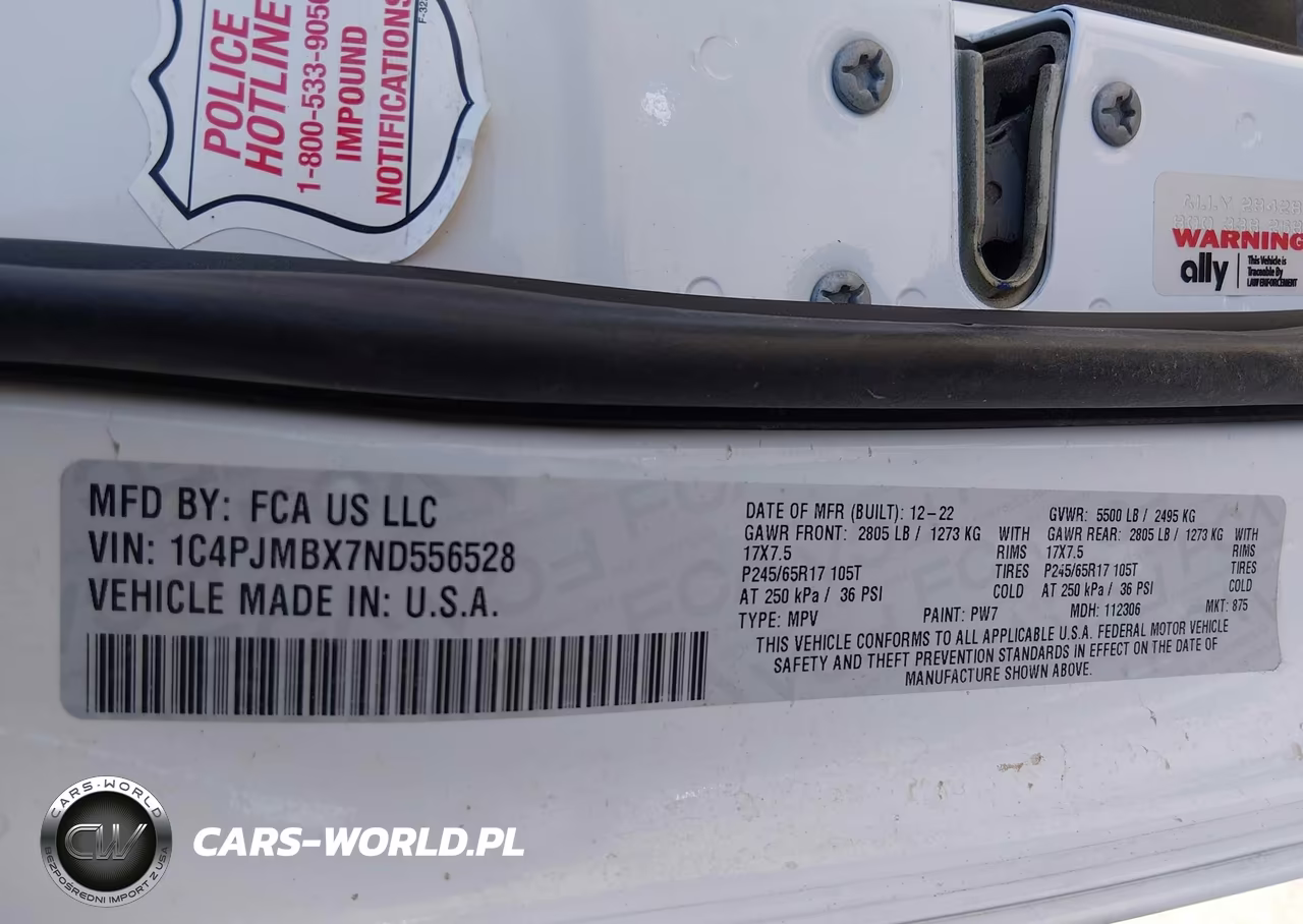 2022 Jeep Cherokee Trailhawk 4X4 VIN:1C4PJMBX7ND556528 - 9