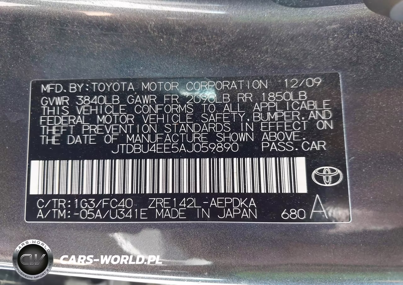 2010 Toyota Corolla Le VIN:JTDBU4EE5AJ059890 - 9