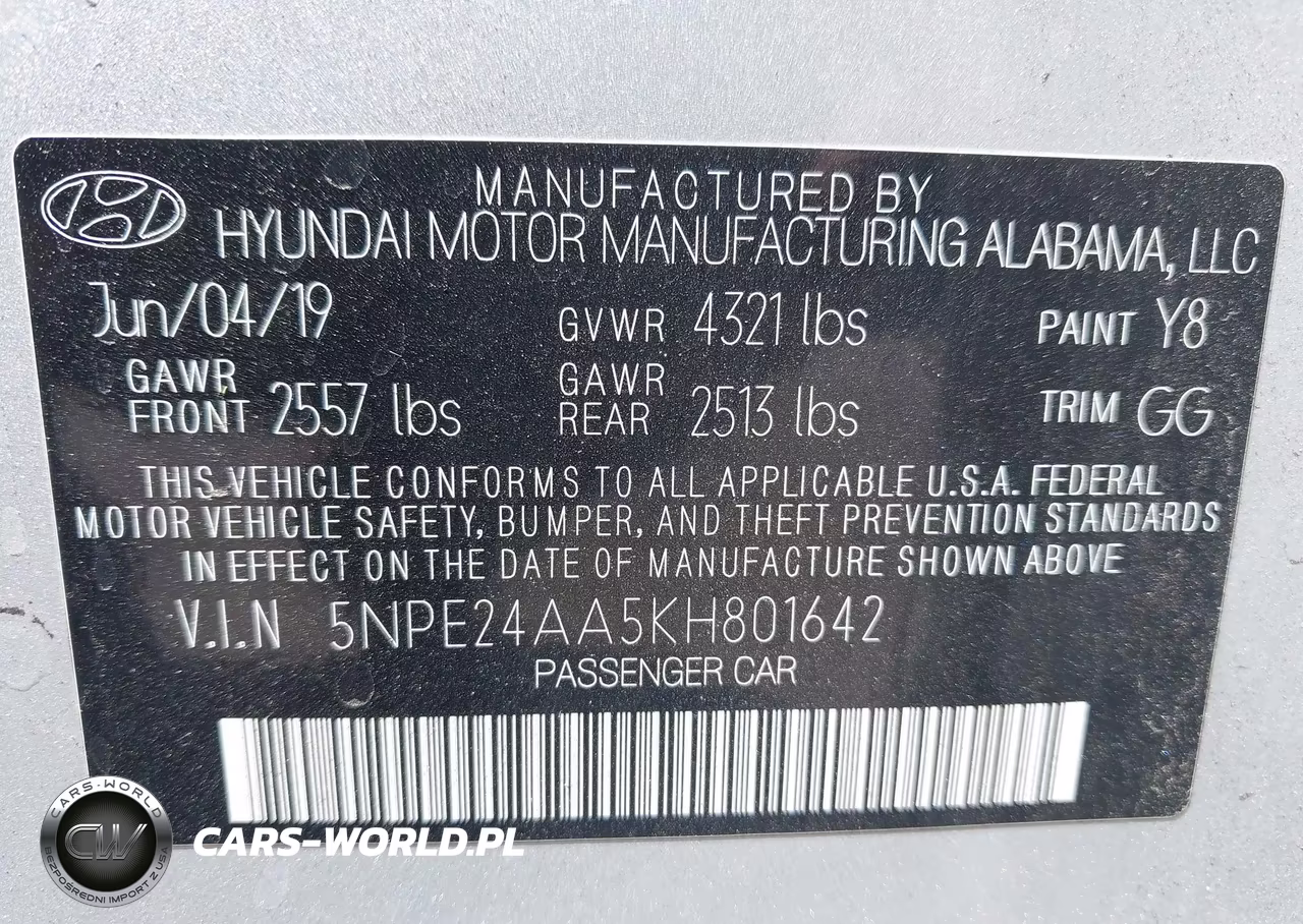 2019 Hyundai Sonata Eco VIN:5NPE24AA5KH801642 - 9